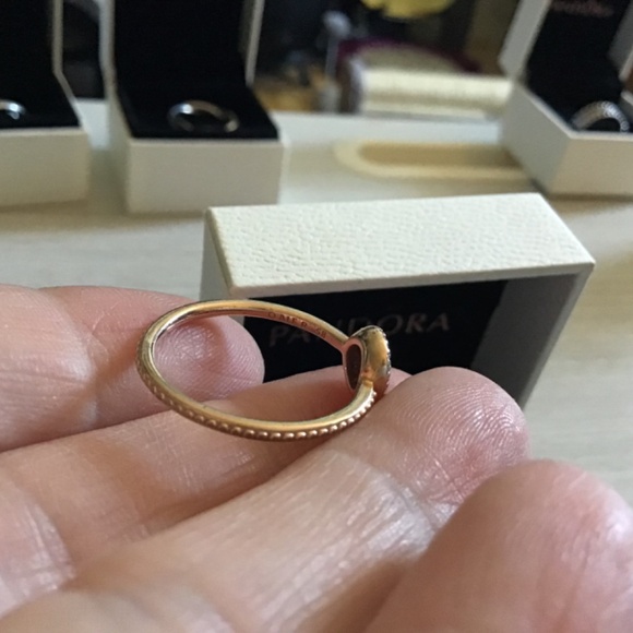 Pandora Rose Gold Elegant Sparkle ring Size 8.5 - Picture 3 of 3